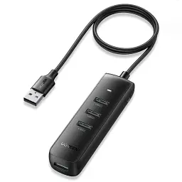 Хаб USB 3.2 Type A -> 4xUSB 3.2 Активний, 1м Чорний CM416 UGREEN (80657)