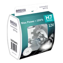 Галогенова лампа Brevia H7 12V 55W PX26d Max Power +100% S2(12070MPS)