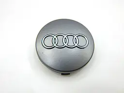 Емблеми коліс Audi (Сірі + Хром) 59 мм (4 шт) Оригінал 4B0601170 - мініатюра 3