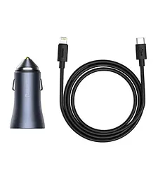 АЗУ Baseus Golden Contactor Pro Dual Quick Charger 40W USB+Type-C+Cable Type-C to Lightning TZCCJD-B0G Grey - мініатюра 2