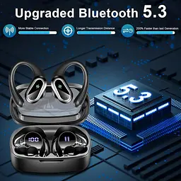 Бездротові навушники Poounur Bluetooth 5.3 з шумопоглинанням та мікрофоном - мініатюра 2