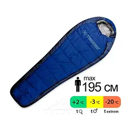 Спальний мішок Trimm Highlander mid. blue/sea blue 195 R (001.009.0196) - мініатюра 2