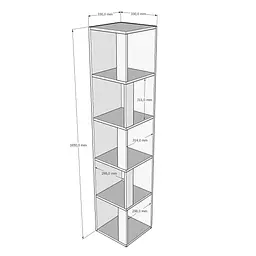 Стелаж для книг та декору FH-Alen 330х1650х330 мм Кашемір - мініатюра 2
