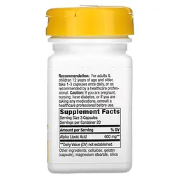 Альфа-ліпоєва кислота Nature's Way Alpha Lipoic Acid 600 mg, 60 капсул - мініатюра 2