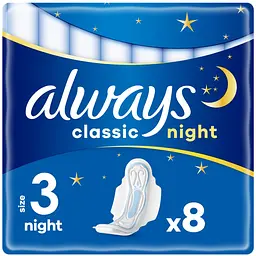 Гигиенические прокладки Always Classic Night 8 шт.