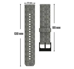 Ремінець Primolux Dimond силіконовий для годинника Xiaomi Watch 5 / Redmi Watch 5 Active / 5 Lite - Grey - мініатюра 5