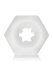 Ерекційне кільце CalExotics Sexagon Enhancer 4 см (прозорий) - мініатюра 11
