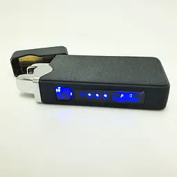Запальничка електроімпульсна USB сенсорна електрична акумуляторна 2 дуги в подарунковій коробці UKC 7037 чорний - мініатюра 4