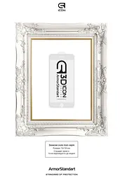 Захисне 3D скло для Apple iPhone 7 Plus/8 Plus, Icon 3D, загартоване, 9H, загартоване скло, повне проклеювання, протиударне, глянсове з олеофобним покриттям, на весь екран, сумісне з чохлами, проста установка, ArmorStandart (ARM55983-GI3D-WT) - мініатюра 3