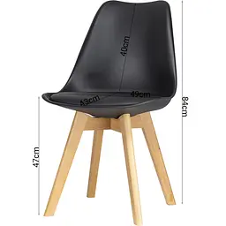 Комплект стільців Doros Бін Чорний 49х43х84 (42005076) - мініатюра 2