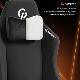 Крісло ігрове GamePro GC775B Black fabric (GC775B) - мініатюра 16