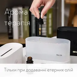 Портативний зволожувач повітря аромадифузор електричний для дому ультразвуковий Kinscoter DQ-701 з ефектом полум'я білий - мініатюра 5