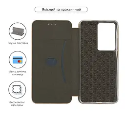 Чехол-книжка для Realme C75 4G/C75x 4G/C73 5G, G-Case, золотой, кожаный чехол-книжка из экокожи (PU) и TPU, с магнитом, с подставкой и вместительным кардхолдером, противоударный, защита всего корпуса, ArmorStandart (ARM82892) - мініатюра 3