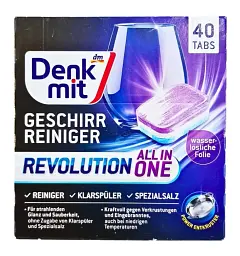 Таблетки для посудомийної машини Denkmit Geschirr-Reiniger Revolution All in One (40 шт.)