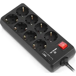 Мережевий фільтр живлення REAL-EL RS-PROTECT 805 3m, black (EL122300043) - мініатюра 8