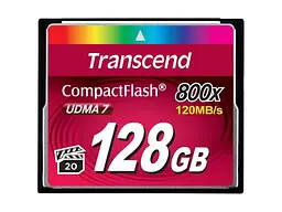 Карта пам'яті Transcend CompactFlash 800x 128 GB (TS128GCF800)