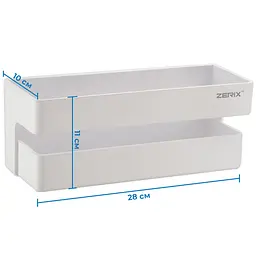Поличка пластикова ZERIX A8042 (ZX2814) - мініатюра 2