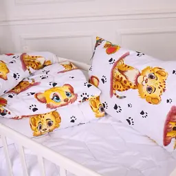 Набір антиалергенний MirSon зима Kids Time 20-0034 King Tiger 140x205 см бавовна: ковдра з подушкою (2200009665066) - мініатюра 2