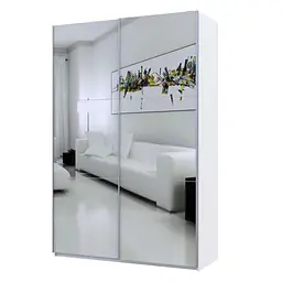 Шафа-купе Doros G-Caiser 2 дзеркала/3 частини 160х60х240 см Білий (42002102) - мініатюра 4