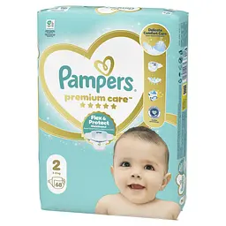 Підгузки Pampers Premium Care Розмір 2 (4-8 кг) 68 шт. - мініатюра 2