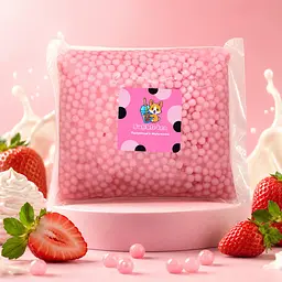 Bubble tea кульки смак "Полуниця з вершками" 1.25кг Дой пак - мініатюра 2