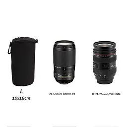 Чохол для об'єктиву Digital L 10x18 см Чорний (IBF087LB) - мініатюра 2