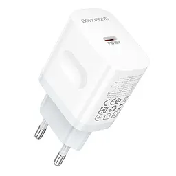 Мережевий зарядний пристрій Borofone BA99A Breeze single port PD20W charger білий