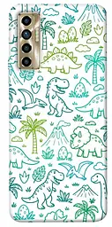 TPU чохол Demsky Dino pattern для TECNO Camon 17P