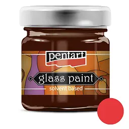 Фарба вітражна на основі розч. холодної фіксації Червона 30 мл Pentart (5997412790566)