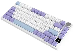 Клавіатура ігрова механічна бездротова Ajazz AK-820WP PRO White-Purple RGB Gift Switch Hot-Swap 2.4G/Bluetooth/USB - мініатюра 4