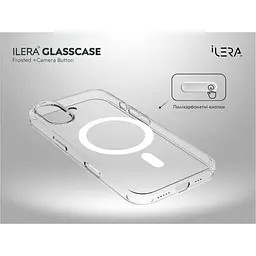 Чохол iLera GlassCase + Camera Button with MagSafe для Apple iPhone 17 Frosted (ILGlCFrCb17) [150405] - мініатюра 5