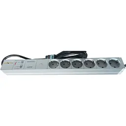 Блок живлення 19" 1U Conteg 6 x Schuko фільтр ВЧ кабель 3 м (DP-RP-06-SCHUPH) - мініатюра 1