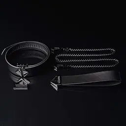 Повідець Lockink Tied Collar With Leash Set - Black - мініатюра 4