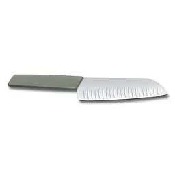 Кухонний ніж Victorinox Swiss Modern Santoku лезо 17см ріфл. з зел. ручкою (блістер) - мініатюра 5