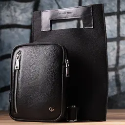 Сумка бананка Grande Pelle 22879 15,5х20,5х3,5 см Чорний - мініатюра 10