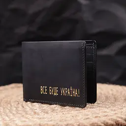 Чоловічий шкіряний гаманець GRANDE PELLE 11,5х9х1 см acs0024005 - мініатюра 6