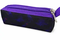Пенал шкільний Expertiz Zweikammer-etui 20x5.5x5 см поліестер чорний з фіолетовим (динозаври) - мініатюра 2