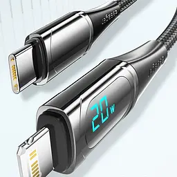 Зарядний кабель Display ESSAGER Type C to Lightning 1метр 20W - мініатюра 4