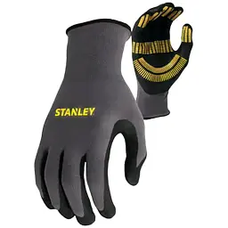 Захисні рукавиці Stanley розмір L/9, загального використання, нейлонові з нітрильним покриттям (SY510L)