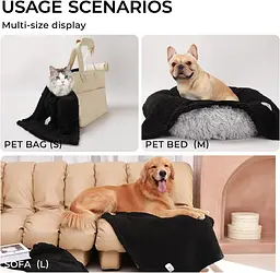 Ковдра для тварин Derby Calming Blankets Fluffy Premium Fleece Чорний 60х80 см - мініатюра 3