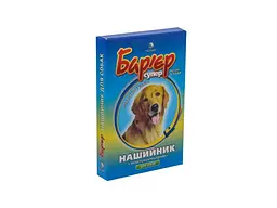 Нашийник протипаразитарний Продукт Собаки Бар'єр супер інсектоакарицидний жовто-синій 65см - мініатюра 2