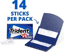 Жувальна гумка Trident Perfect Peppermint Sugar Free Gum 14 стіків - мініатюра 3