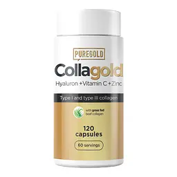 Колаген 1 і 3 Типів з Гіалуроновою Кислотою - CollaGold - 120 капсул