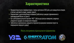 Бур по бетону Alloid Building Tools SDS-plus S4 14x310 мм (FH-14310) - мініатюра 5