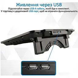 Підставка для охолодження ноутбука Promate AirBase-1 Black (airbase-1.black) - мініатюра 5