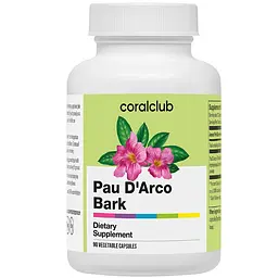 Кора мурашиного дерева Корал Клаб, 90 капсул | Pau D'Arco Bark Coral Club