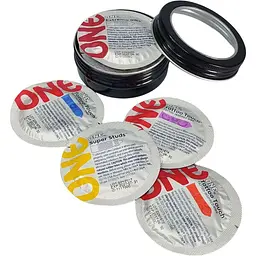 Набір презервативів One Vivid Sensations 5 шт. (ROZ6400230516) - мініатюра 3