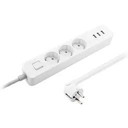 Мережевий фільтр подовжувач Xiaomi Power Strip 3 розетки 3 Usb 1.8 метра QMCXB33CH NRB4030GL XMCXB04Q - мініатюра 2