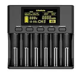 Зарядний пристрій для акумуляторів Liitokala 6 Slots, LCD дисплей, Li-ion/Ni-MH/Ni-Cd/AA/ААA/AAAA/С (Lii-S6)
