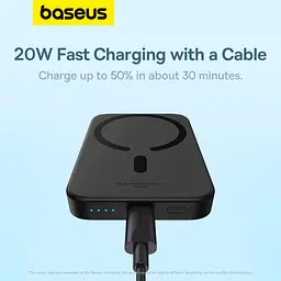 Павербанк Baseus Magnetic Wireless Mini Air Black 6 000 mAh / 20 Вт (P10059002113-00) - мініатюра 14